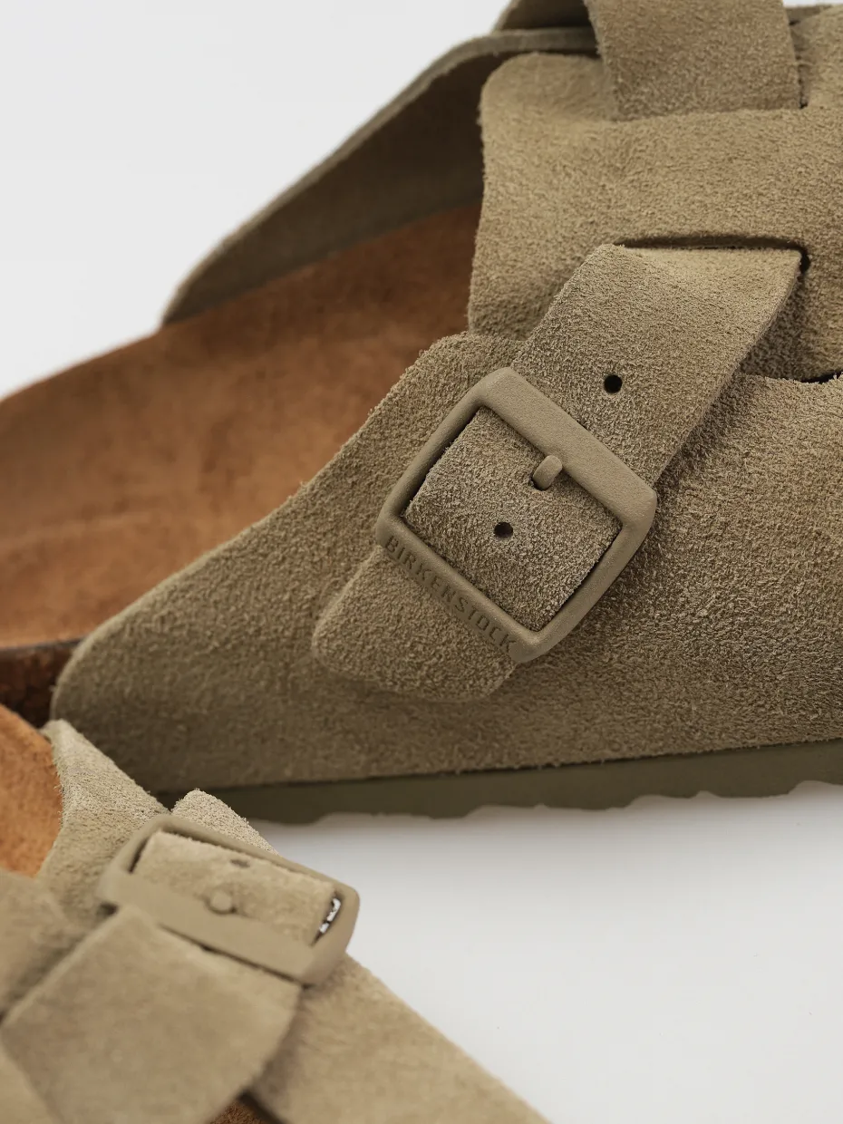 Birkenstock Boston Suede Leather Regular Flip-flops