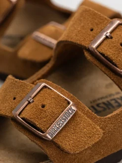 Birkenstock Flip-flops Arizona Suede Leather Narrow Wmn