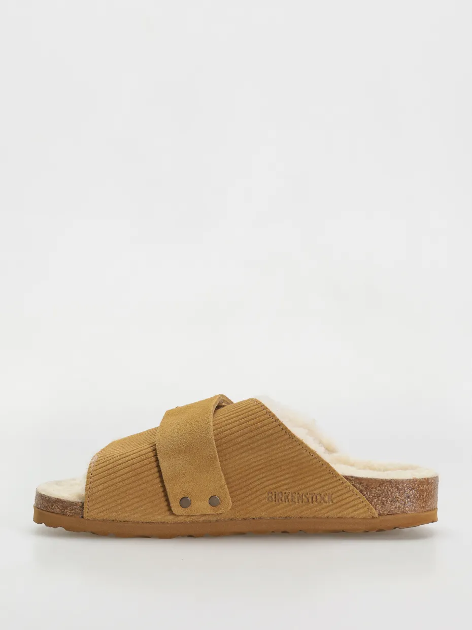 Birkenstock Kyoto Shearling Suede Leather Fur Narrow Wmn Flip-flops