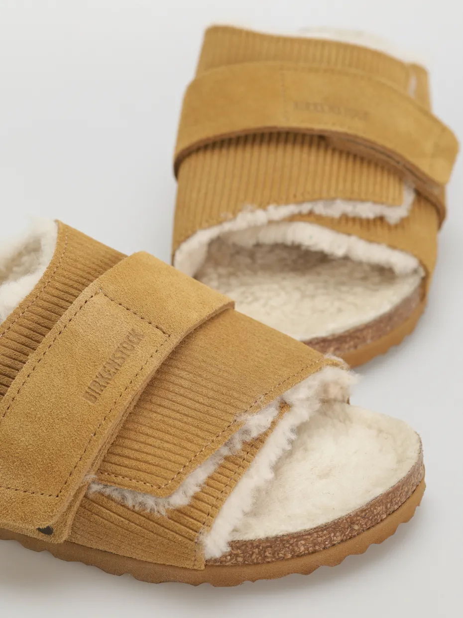 Birkenstock Kyoto Shearling Suede Leather Fur Narrow Wmn Flip-flops