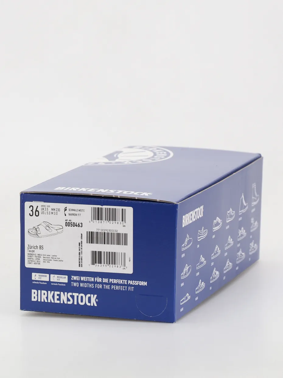 Birkenstock Zürich Suede Leather Narrow Wmn Flip-flops