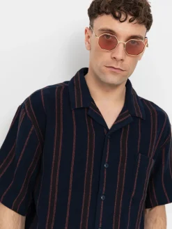 Brixton Bunker Waffle Stripe Shirt