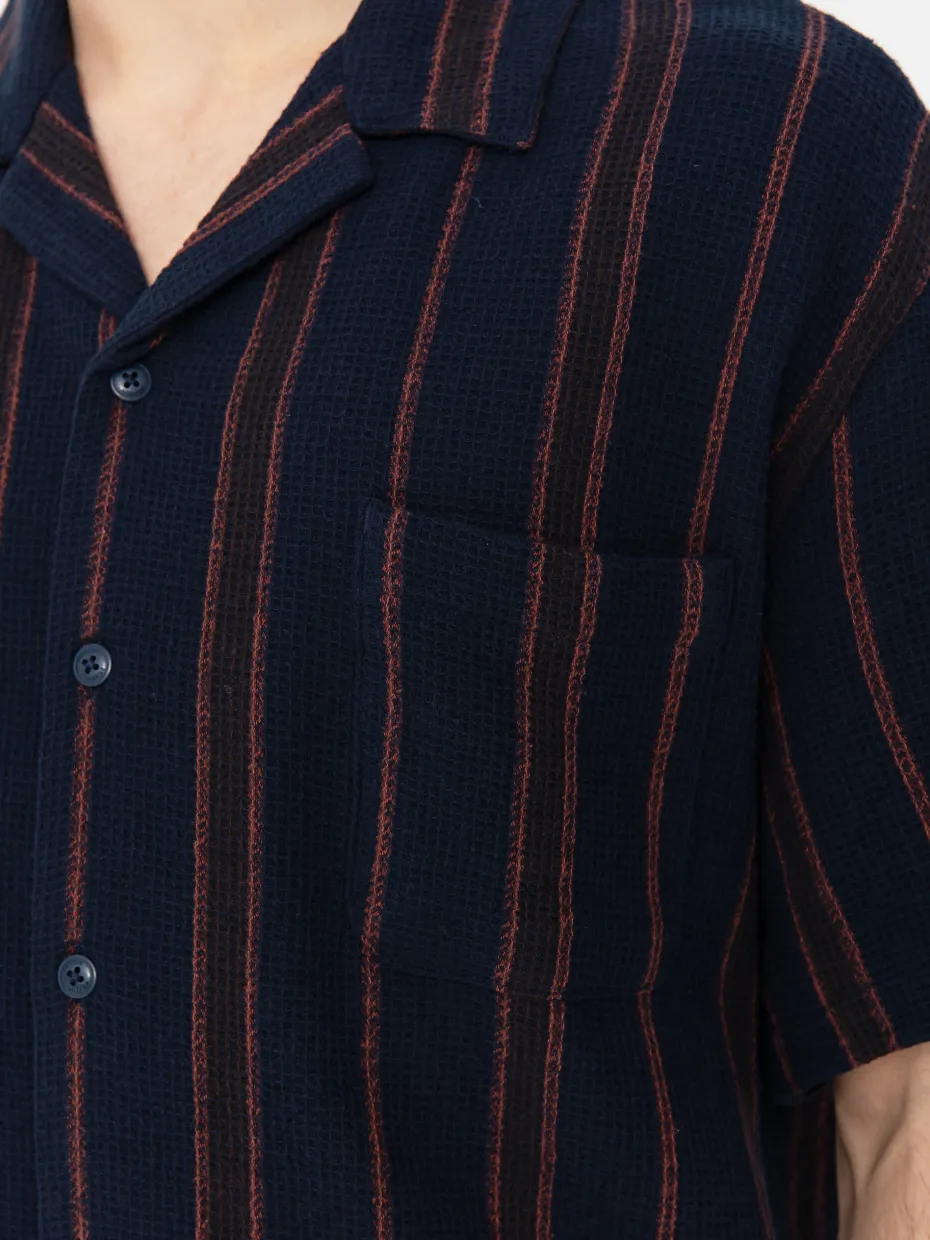 Brixton Bunker Waffle Stripe Shirt