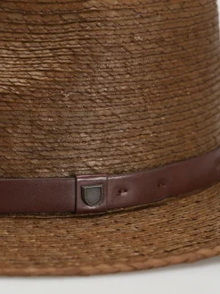 Brixton Messer Straw Fedora Hat