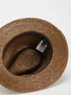 Brixton Messer Straw Fedora Hat