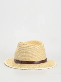 Brixton Messer Straw Fedora Hat