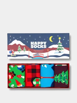 Happy Socks 4 Pack Santa's Workshops Gift Set Socks