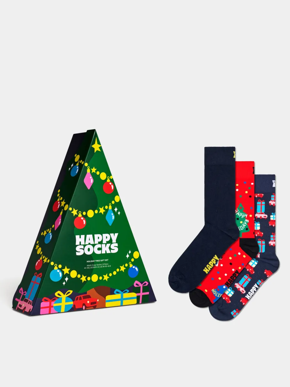 Happy Socks Socks 3-Pack Holiday Tree Gift Set