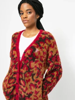 HUF Leopard Knit Duster Sweater Wmn
