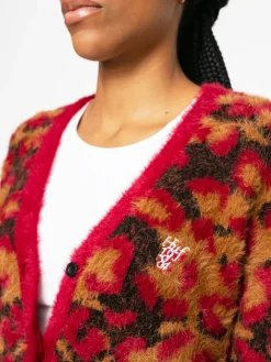 HUF Leopard Knit Duster Sweater Wmn
