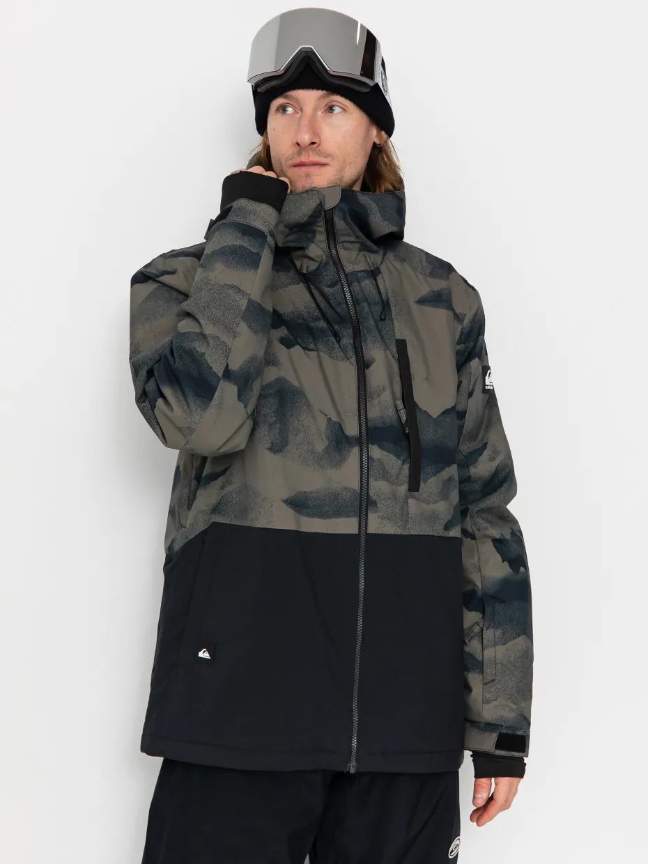 Mens Quiksilver Mission Printed Block Snowboard jacket