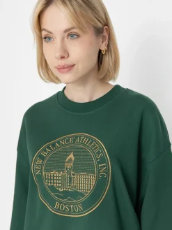 New Balance Sweatshirt Athletics French Terry Oversized Crest Crew Wmn