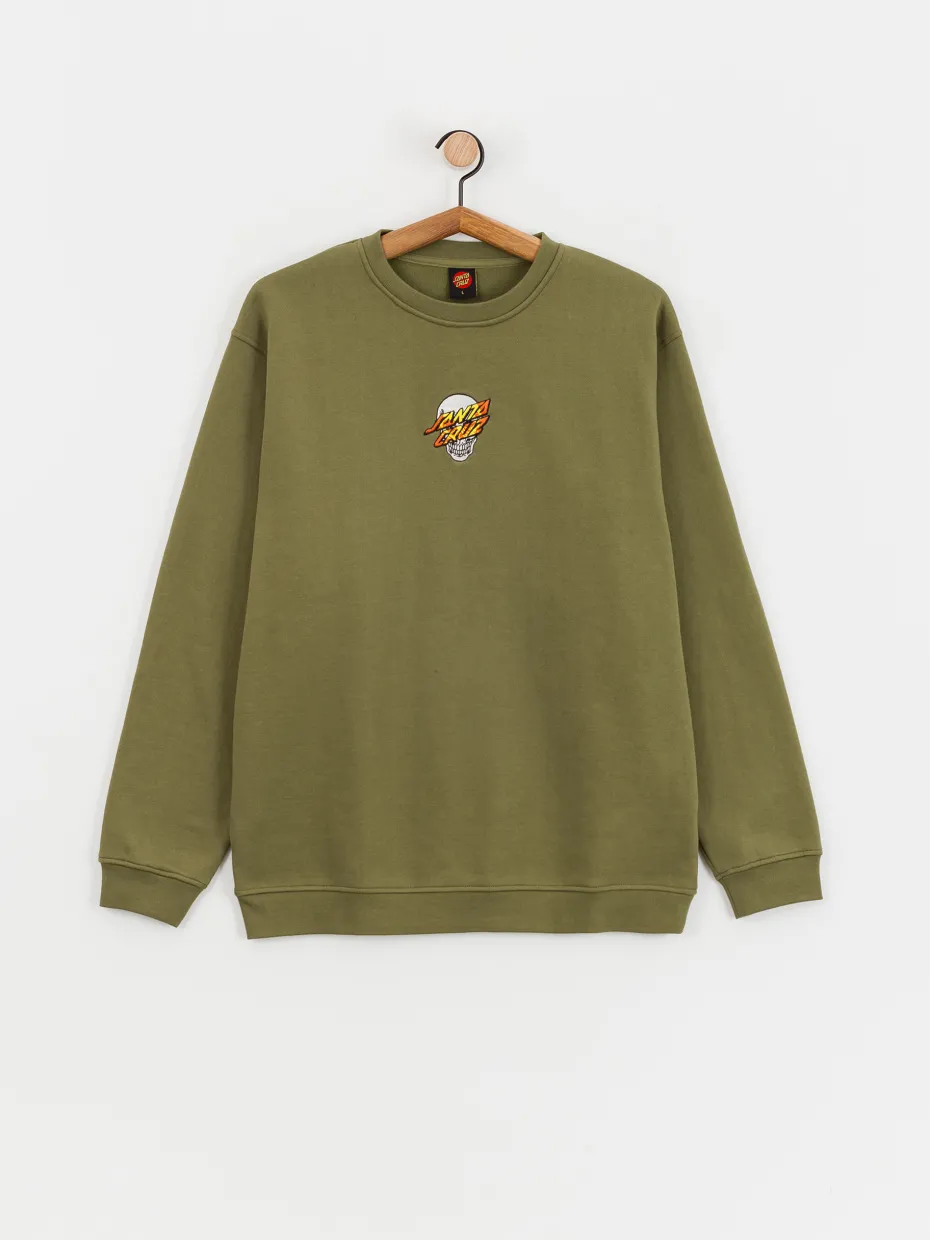 Santa Cruz Dressen Skull Dot Front Crew Sweatshirt