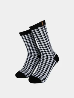 Santa Cruz Socks Strip Houndstooth Wmn