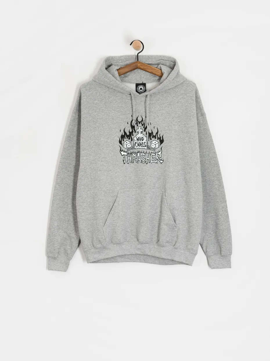 Thrasher Who Cares By Neckface HD Hoodie