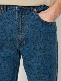 Vans Check 5 Printed Loose Denim Pants