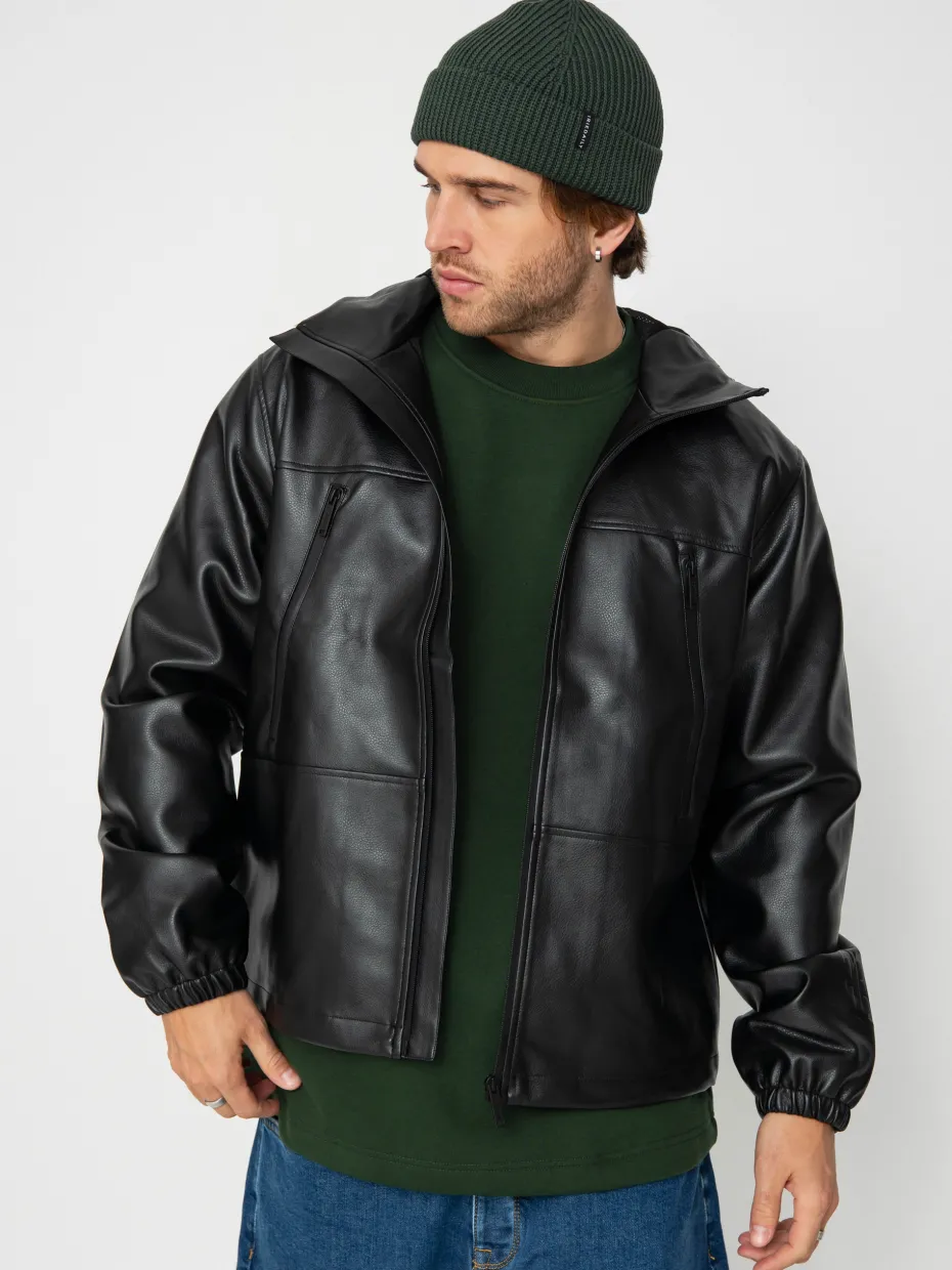 Wasted Paris Kingdom Faux Leather Windbreaker Jacket