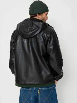 Wasted Paris Kingdom Faux Leather Windbreaker Jacket