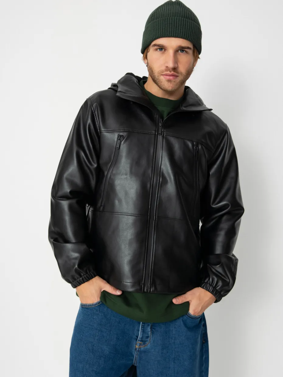 Wasted Paris Kingdom Faux Leather Windbreaker Jacket